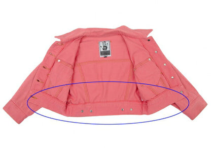 GAULTIER JEAN'S Stretch Cotton Short Jacket Pink Size 40