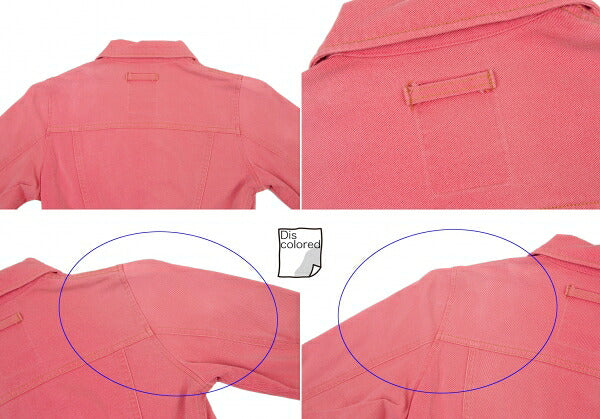 GAULTIER JEAN'S Stretch Cotton Short Jacket Pink Size 40
