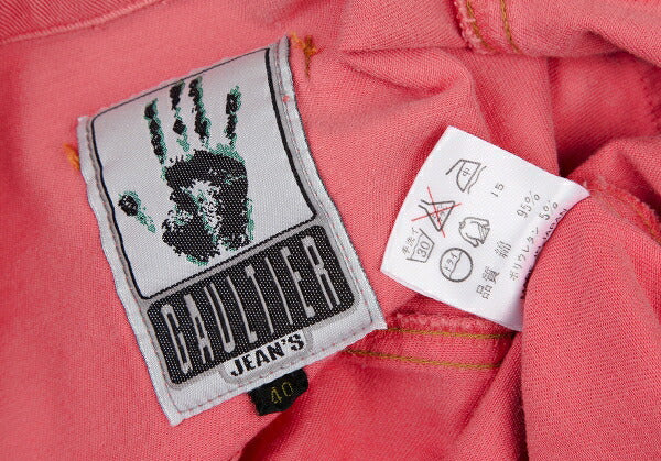 GAULTIER JEAN'S Stretch Cotton Short Jacket Pink Size 40