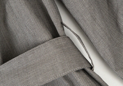 Papas Poly Cotton Puppytooth Coat White Black Size 48M