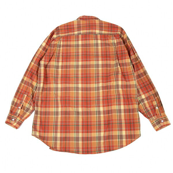 Papas Sleeve Panel Madras Check Shirt Orange Size L