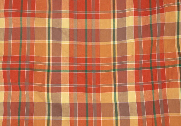Papas Sleeve Panel Madras Check Shirt Orange Size L