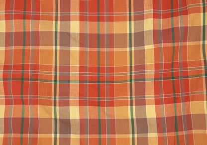 Papas Sleeve Panel Madras Check Shirt Orange Size L