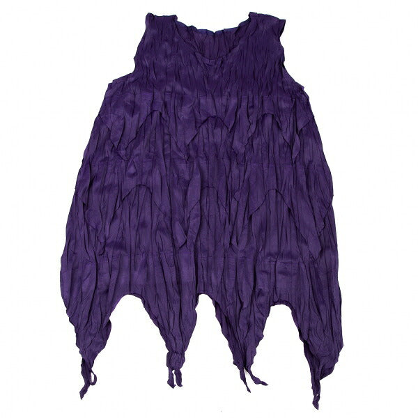 PLEATS PLEASE Spike Panel Pleated Tank Top Purple Size 3