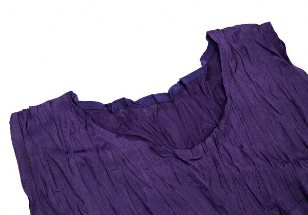 PLEATS PLEASE Spike Panel Pleated Tank Top Purple Size 3