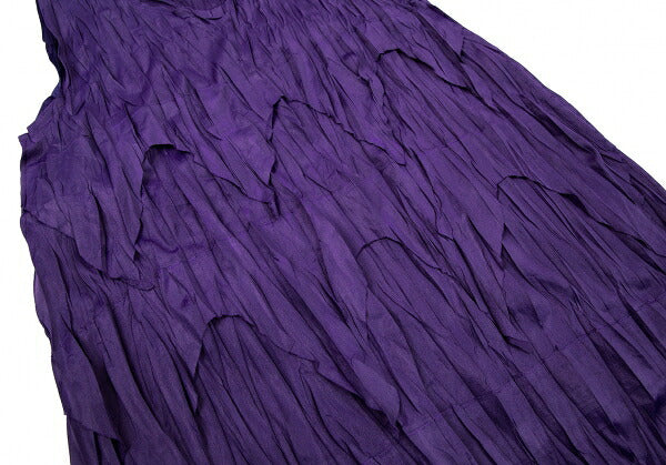 PLEATS PLEASE Spike Panel Pleated Tank Top Purple Size 3