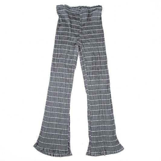 ISSEY MIYAKE me Border Crepe Pants Gray Size F