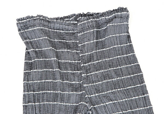 ISSEY MIYAKE me Border Crepe Pants Gray Size F