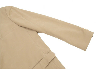 Papas Beige Cotton Peach Skin 3-Button Jacket Size 50L
