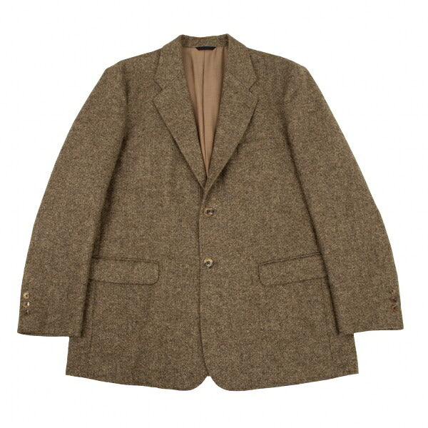 Papas Moon Tweed 3B Jacket Beige Brown Wool Size 50L