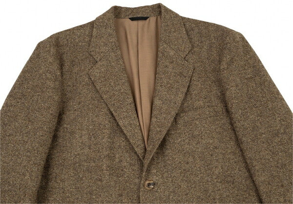 Papas Moon Tweed 3B Jacket Beige Brown Wool Size 50L