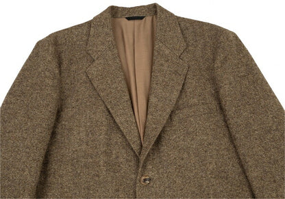Papas Moon Tweed 3B Jacket Beige Brown Wool Size 50L