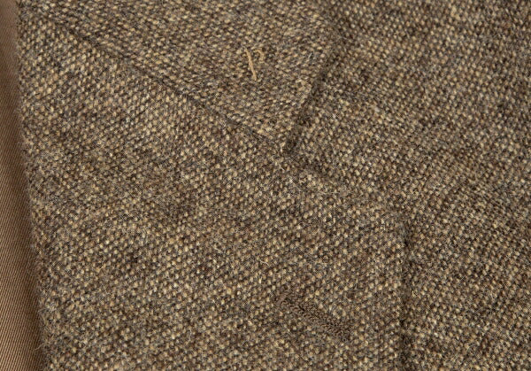 Papas Moon Tweed 3B Jacket Beige Brown Wool Size 50L
