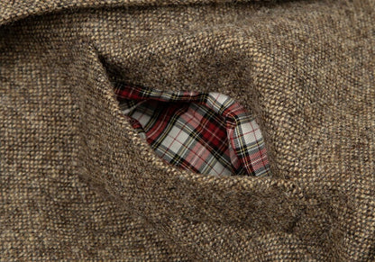 Papas Moon Tweed 3B Jacket Beige Brown Wool Size 50L