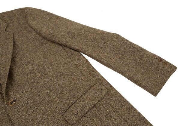 Papas Moon Tweed 3B Jacket Beige Brown Wool Size 50L