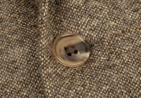 Papas Moon Tweed 3B Jacket Beige Brown Wool Size 50L