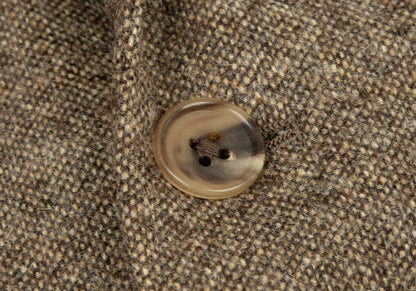 Papas Moon Tweed 3B Jacket Beige Brown Wool Size 50L