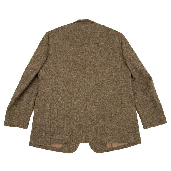 Papas Moon Tweed 3B Jacket Beige Brown Wool Size 50L