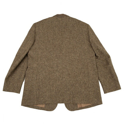 Papas Moon Tweed 3B Jacket Beige Brown Wool Size 50L