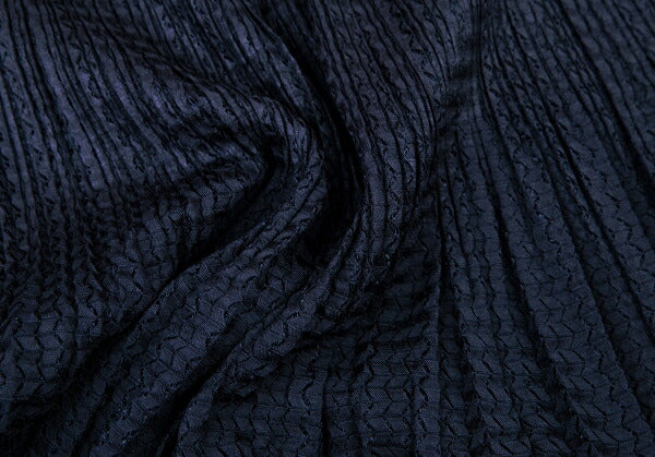 PLEATS PLEASE Sheer Zigzag Stripe Pleated Skirt Navy Size 3
