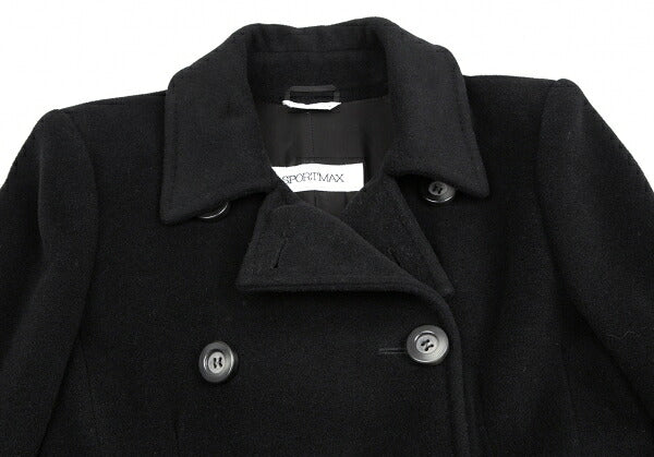 Max Mara SPORTMAX Wool Angora Double-Breasted Coat Size 36