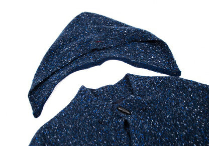 Papas Detachable Hood Toggle Button Jacket Blue Size 52LL