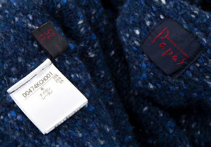 Papas Detachable Hood Toggle Button Jacket Blue Size 52LL