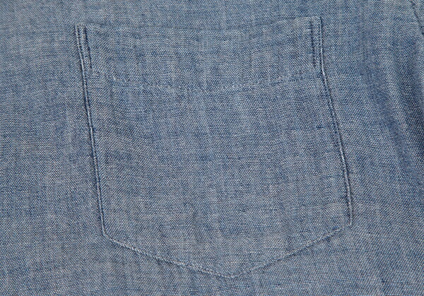 Papas Cotton Gauze Chambray Button-Down Shirt Blue Size LL