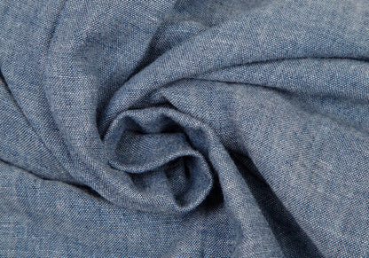 Papas Cotton Gauze Chambray Button-Down Shirt Blue Size LL