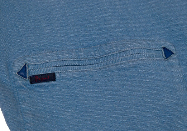 Papas Stretch Denim Arrow Pocket Vest Indigo Size 48M