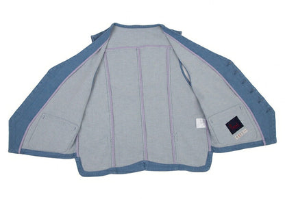 Papas Stretch Denim Arrow Pocket Vest Indigo Size 48M