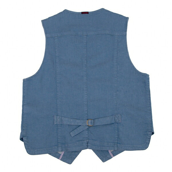 Papas Stretch Denim Arrow Pocket Vest Indigo Size 48M
