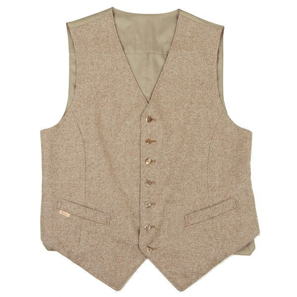 Papas Brown PIACENZA Wool Vest Size M