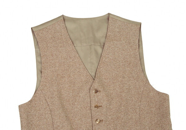 Papas Brown PIACENZA Wool Vest Size M