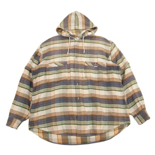 Papas Cotton Check Hooded Shirt Jacket Multi Size L