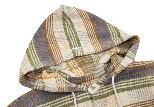 Papas Cotton Check Hooded Shirt Jacket Multi Size L