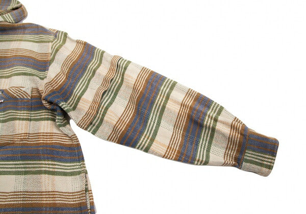 Papas Cotton Check Hooded Shirt Jacket Multi Size L