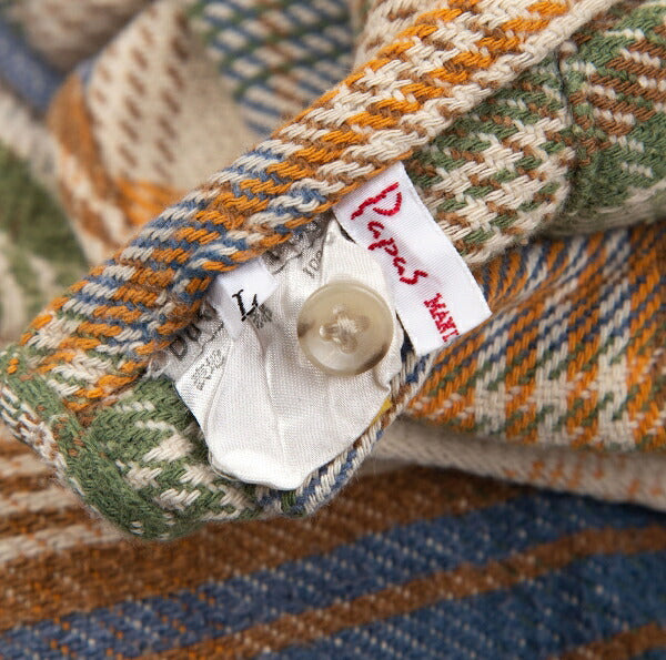 Papas Cotton Check Hooded Shirt Jacket Multi Size L