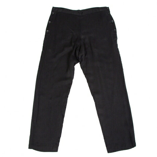 Yohji Yamamoto FEMME Rayon Cupro Side Pants Black Size 2