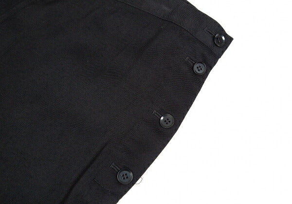 Yohji Yamamoto FEMME Rayon Cupro Side Pants Black Size 2