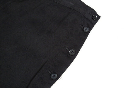 Yohji Yamamoto FEMME Rayon Cupro Side Pants Black Size 2