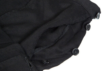 Yohji Yamamoto FEMME Rayon Cupro Side Pants Black Size 2