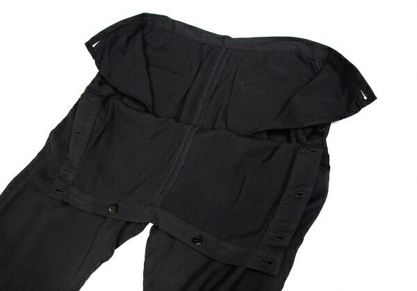 Yohji Yamamoto FEMME Rayon Cupro Side Pants Black Size 2