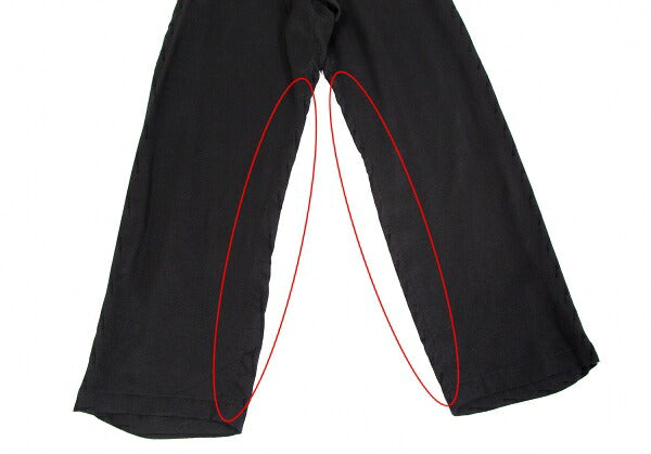 Yohji Yamamoto FEMME Rayon Cupro Side Pants Black Size 2