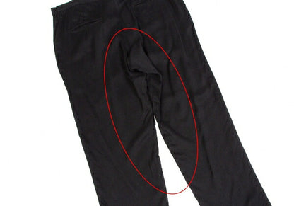 Yohji Yamamoto FEMME Rayon Cupro Side Pants Black Size 2