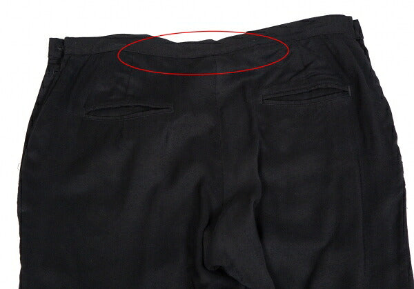 Yohji Yamamoto FEMME Rayon Cupro Side Pants Black Size 2
