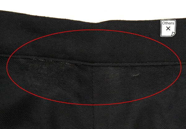 Yohji Yamamoto FEMME Rayon Cupro Side Pants Black Size 2