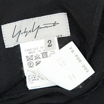 Yohji Yamamoto FEMME Rayon Cupro Side Pants Black Size 2