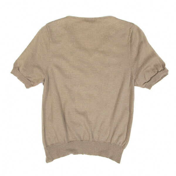 DRIES VAN NOTEN Wool Cotton Front Sweater Beige Size S