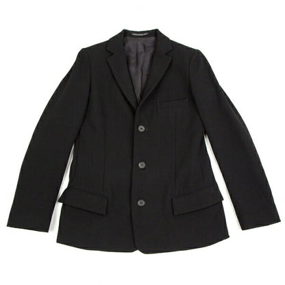 Y's Wool Doeskin 3-Button Jacket Black Size 2